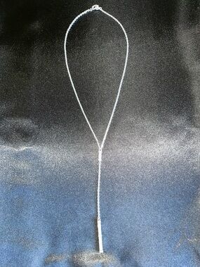 Oradina’s Jewelers Elegant White Sapphire & Sterling Silver 19 Inch Necklace